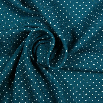 Stippen print tricot petrol