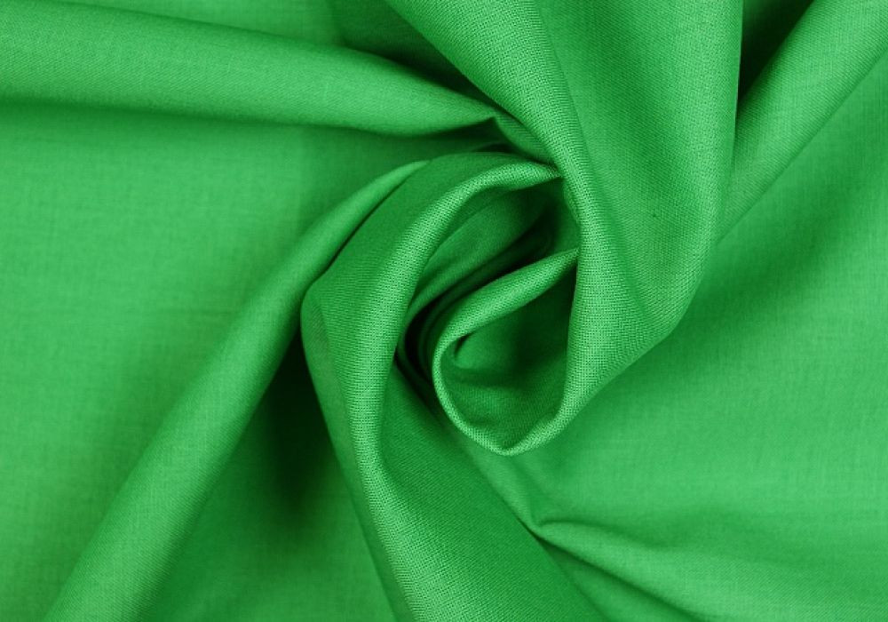 Katoen gif-groen uni 100%