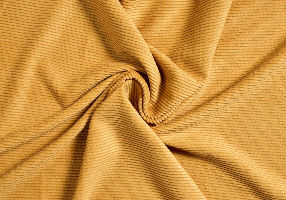 Corduroy Ribfluweel Oker Geel