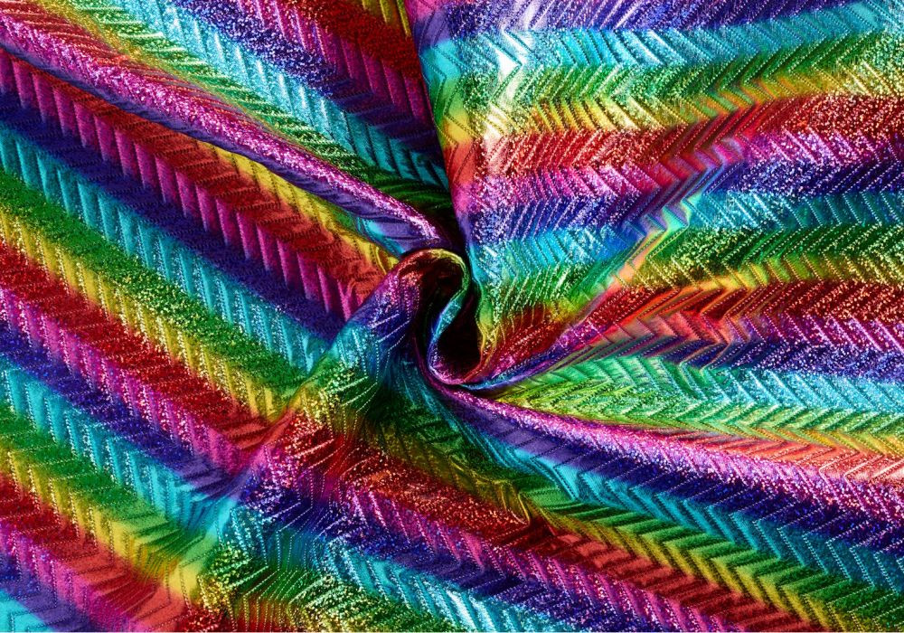 Regenboog Glitter Stof