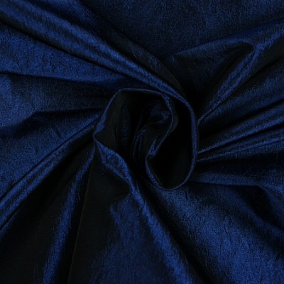 Taft zijde donker-kobalt kreuk
