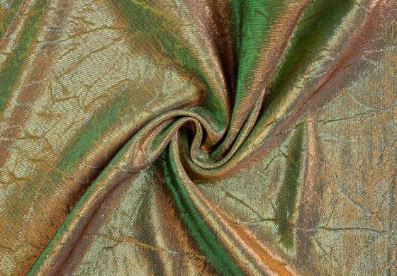 Metallic Lurex stof in goud en groen