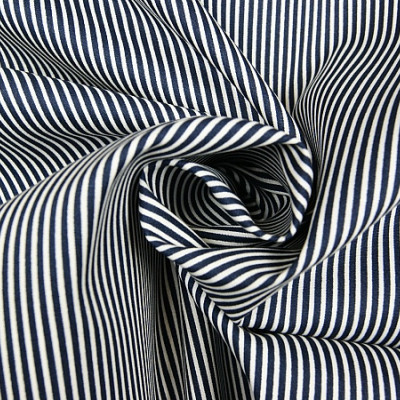 Boerenbont Streepjes Marineblauw Wit 2mm