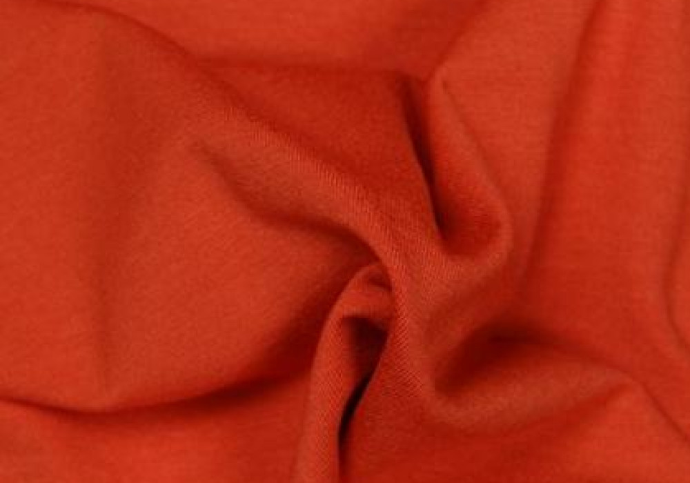 Uni tricot viscose oranje warm