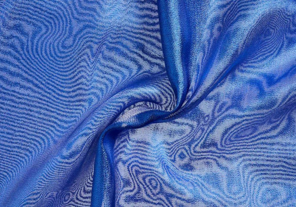organza lurex kobalt blauw