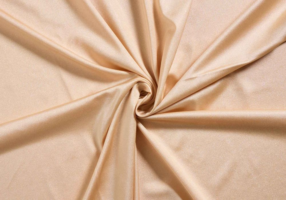 lycra stof met glitters -  champagne
