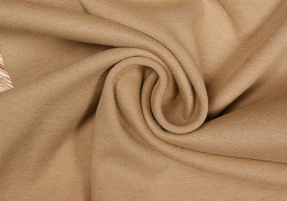 Boordstof tricot camel smal