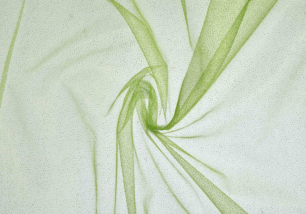 Tule glitter lime groen