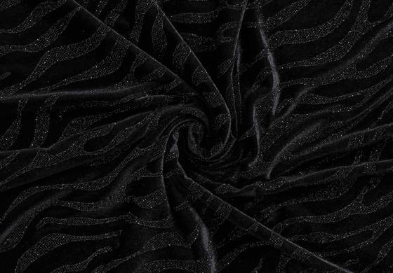 zwarte stof velvlet stretch lycra glitter