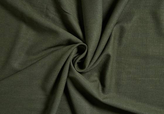 Linnen Viscose Stof Legergroen