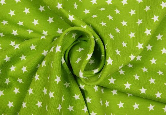 Sterren tricot lime