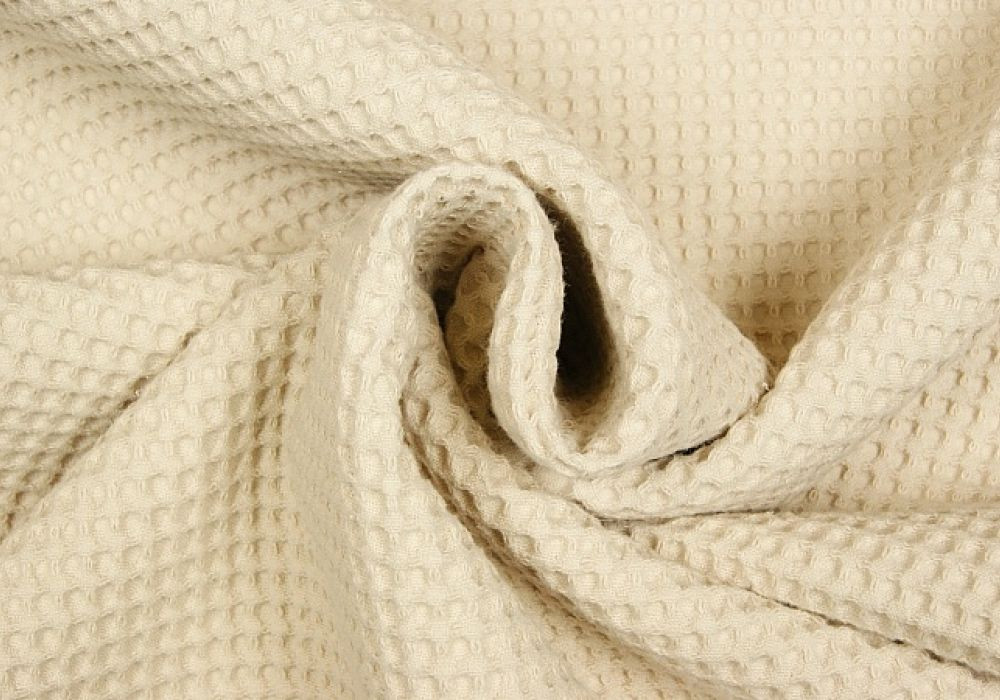 Wafeldoek beige 100% katoen dubbeldraads