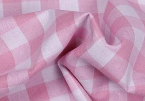 Boerenbont Stof Ruitjes Roze Wit 20mm