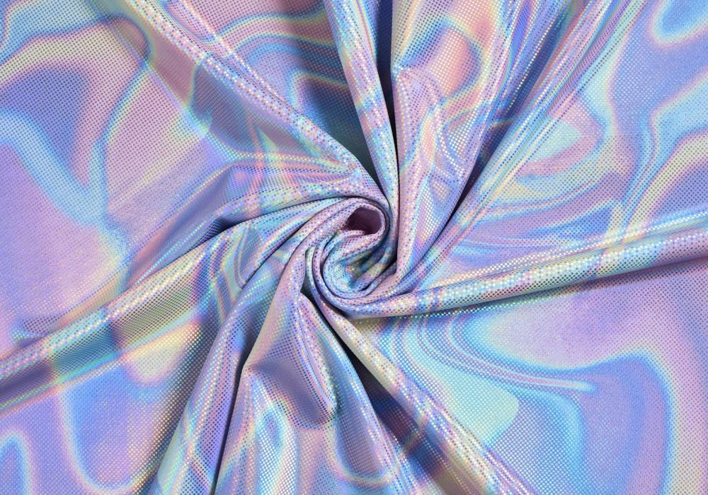 pastel stof met glans en glitter - stretch