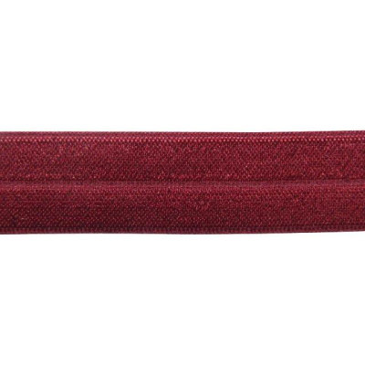 Stretch knikband satijn bordeaux 13mm