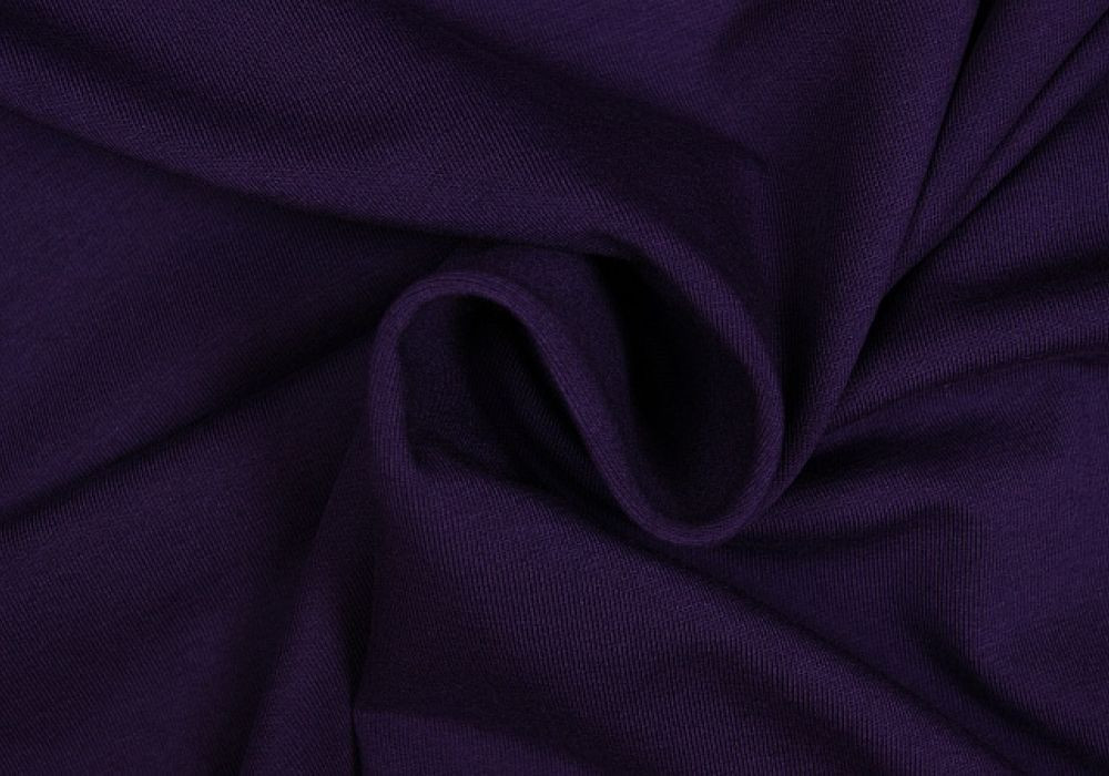 Uni tricot katoen paars donker