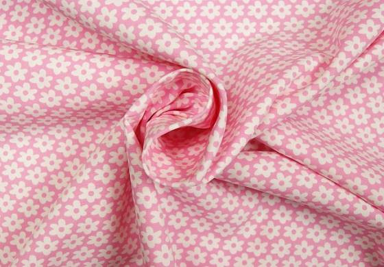 wit roze bloemen stof