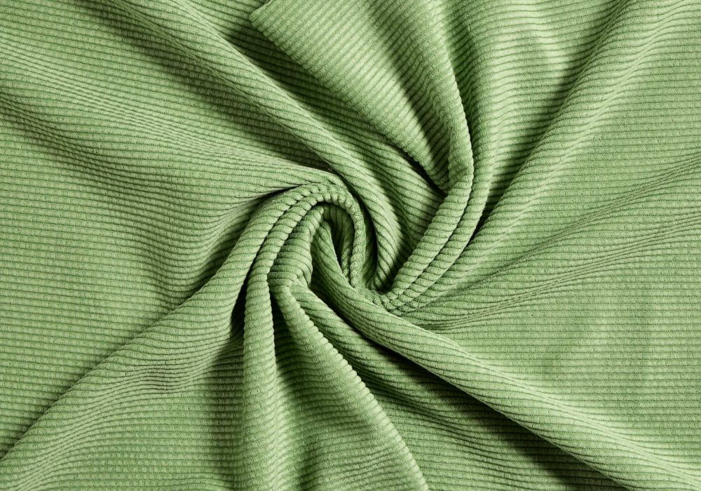 Corduroy Ribfluweel Groen stof