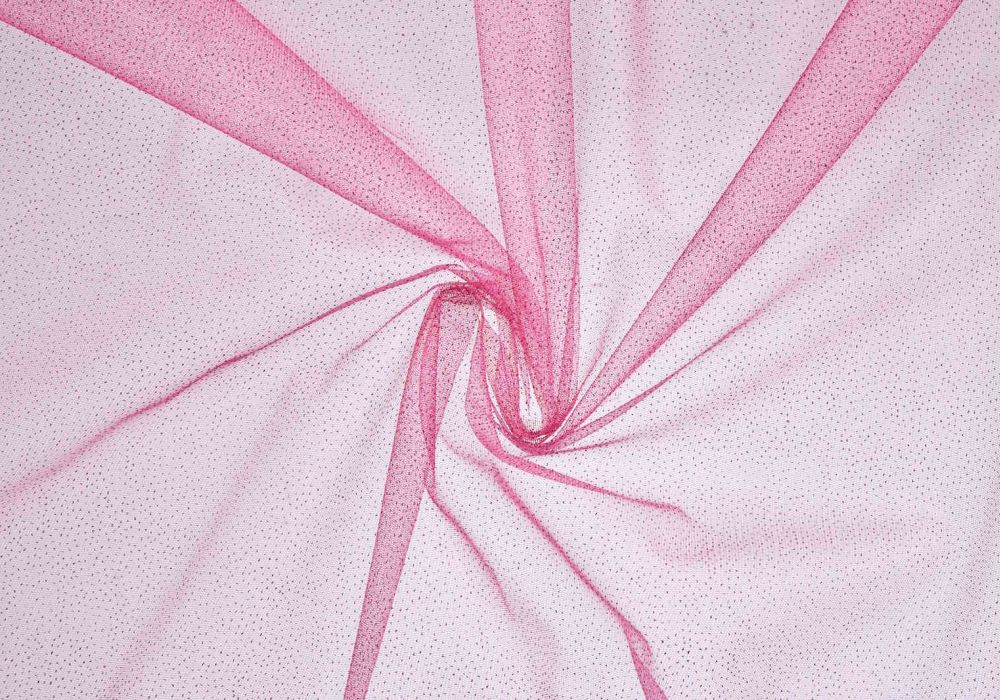 Roze tule met glitter