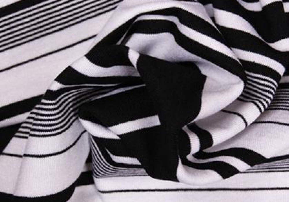 Strepen tricot zwart/wit