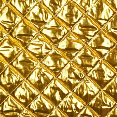 Doorgestikte stof 1 zijde goud