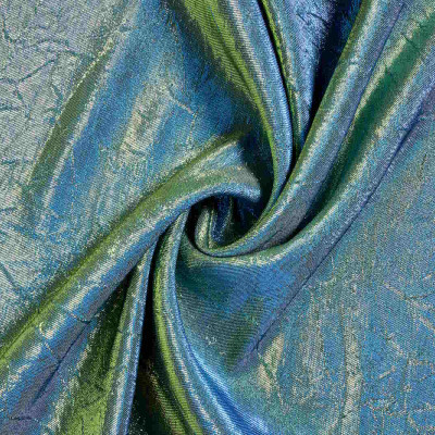 Lurex Metallic Crush Blauw Groen