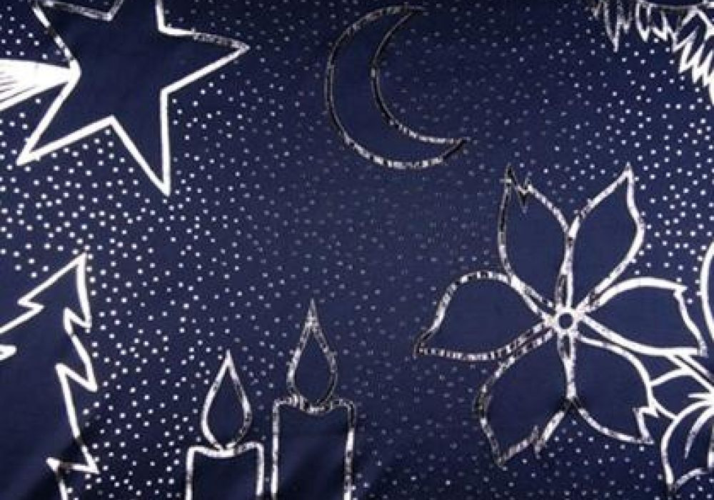Kerststof spandex zilver