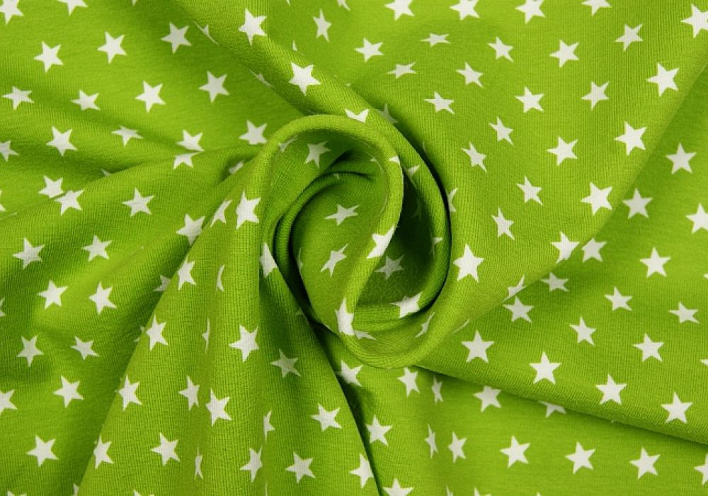Sterren tricot lime
