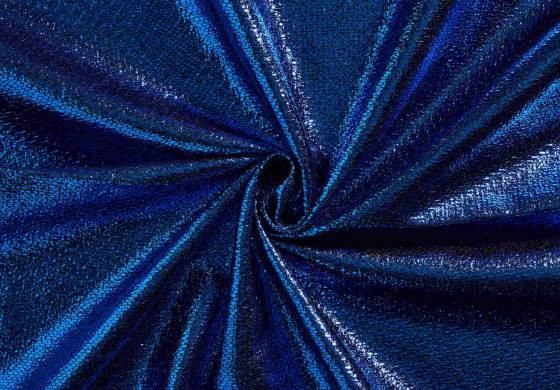 Glitterstof Chanel Blauw