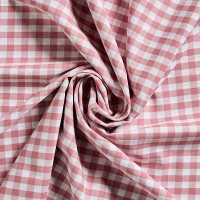 Boerenbont Ruitjes Oudroze Wit 10 mm