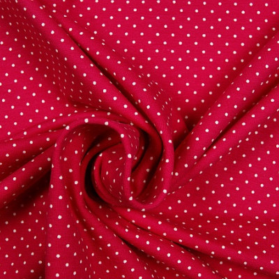 Stippen print tricot fuchsia
