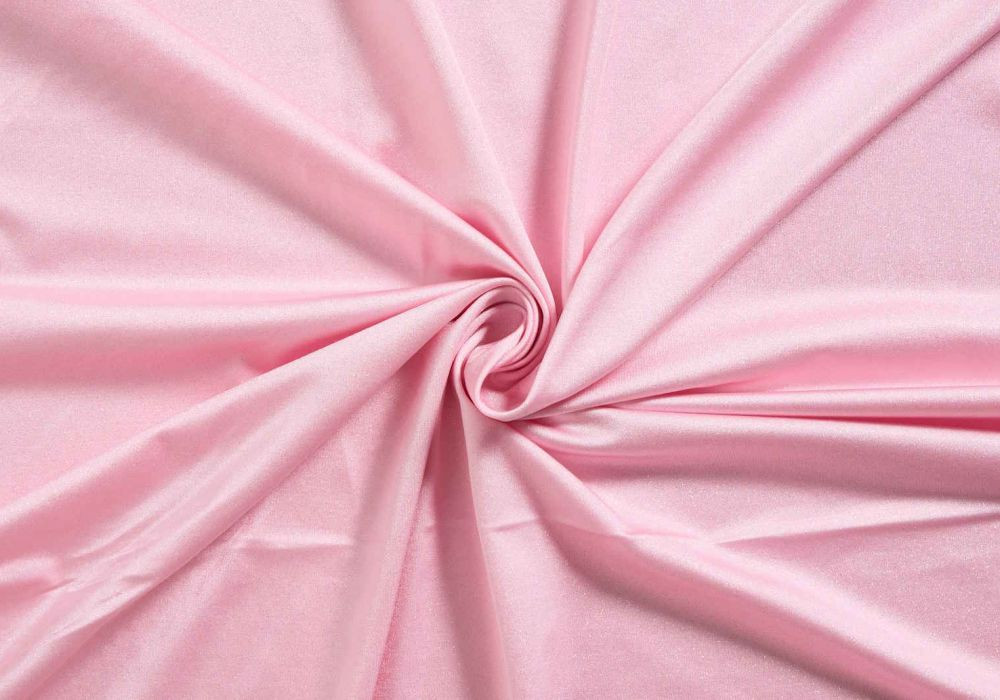 lycra stof met glitters - lichtroze