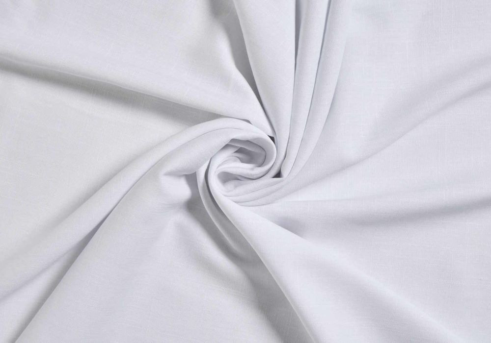 Linnen viscose stof wit