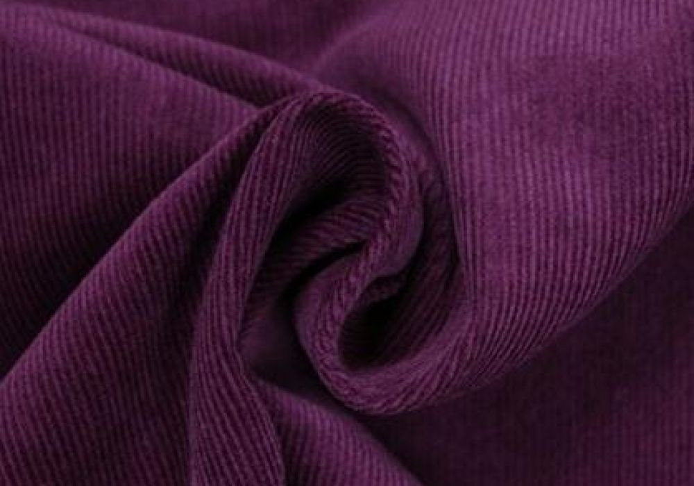 Ribcord aubergine/paars stretch