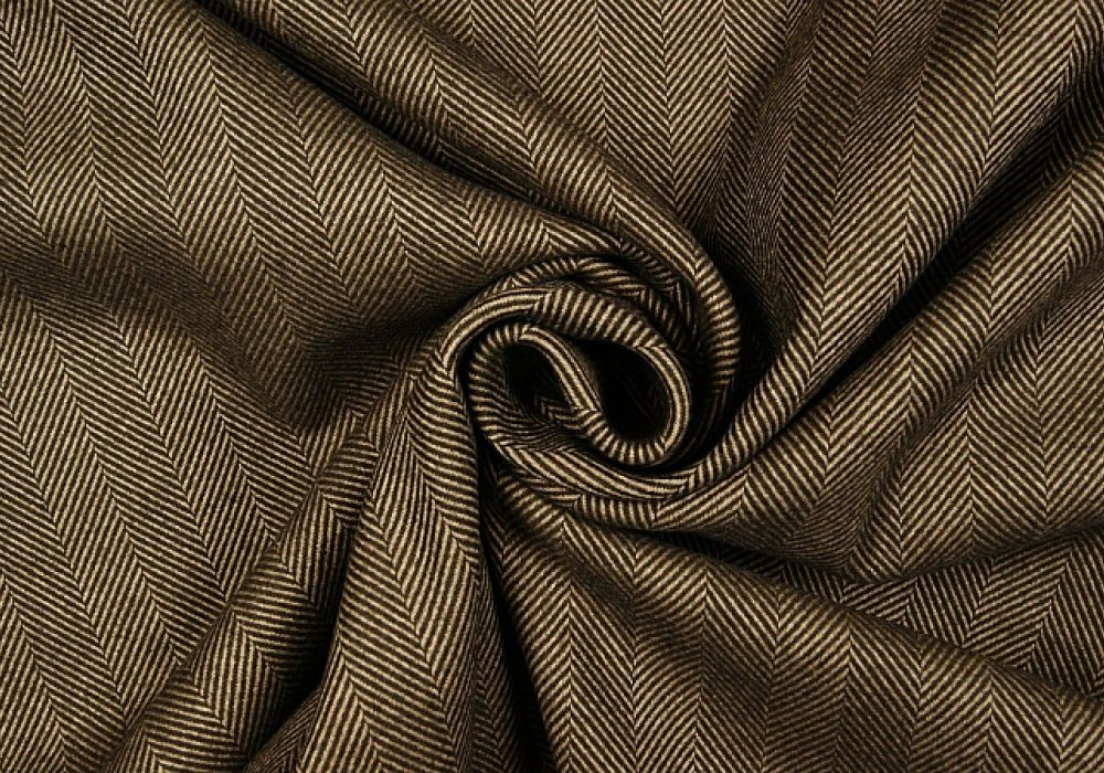Tweed visgraat bruin