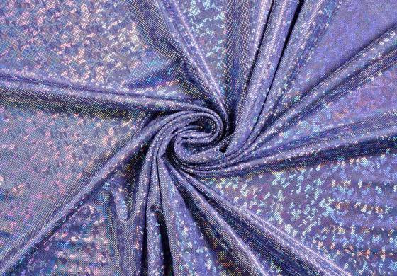 Paars Glitterstof Stretch Hologram