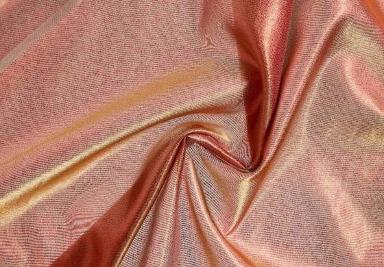 Oranje Glansstof - Organza Lurex