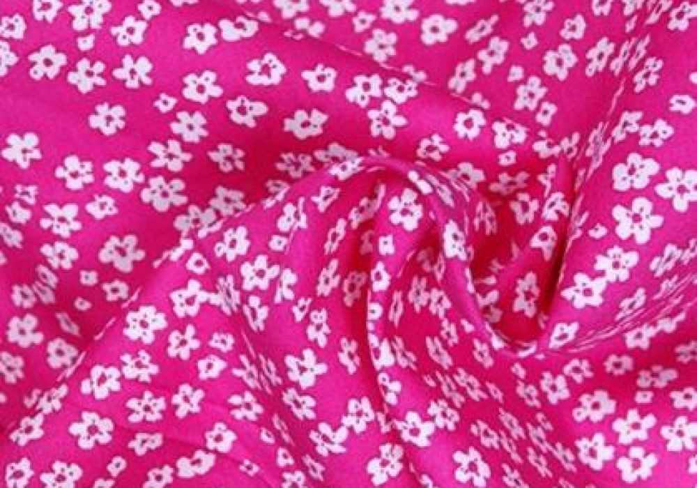 Boerenbont fuchsia bloemen