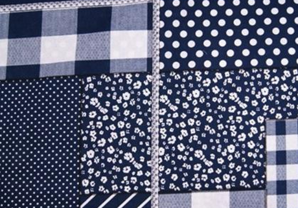 Boerenbont marine-blauw mix