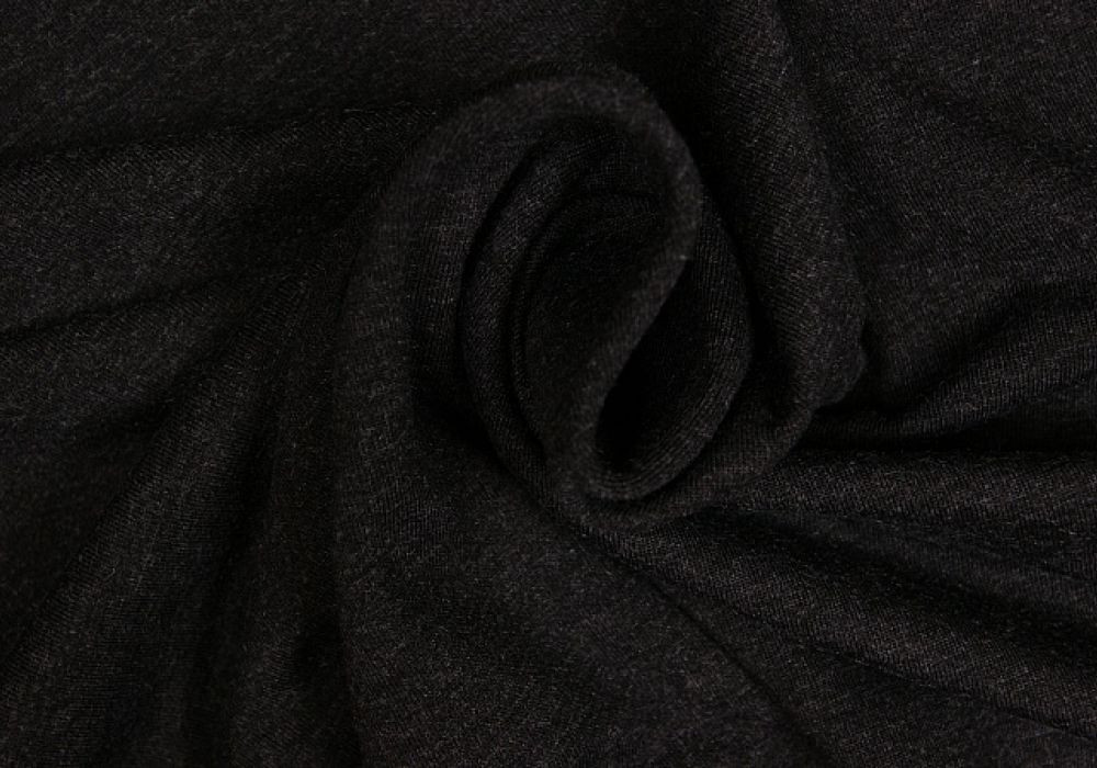 Uni tricot viscose grijs melee donker