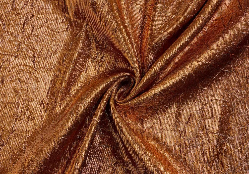 Stof Koper Glans metallic Lurex