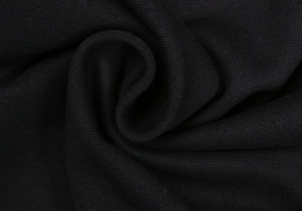 Boordstof tricot zwart smal