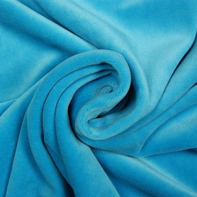 Nicky velours aqua blauw