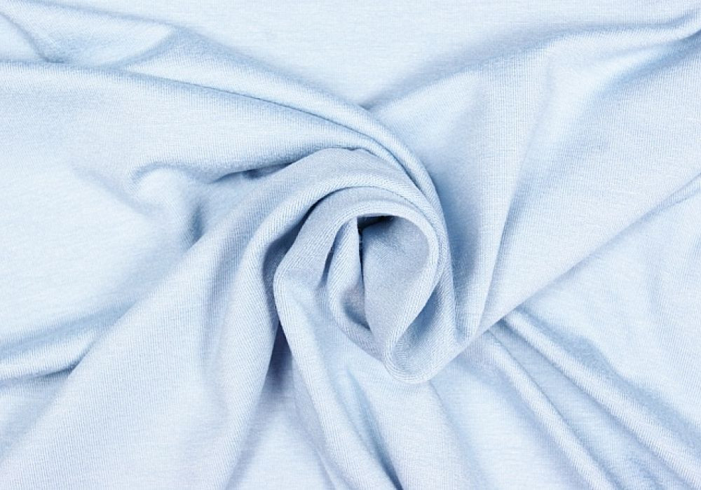 Uni tricot viscose l-blauw