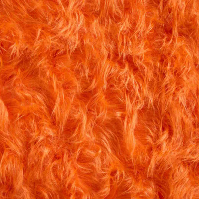 Pluche Stof Langharig - Oranje