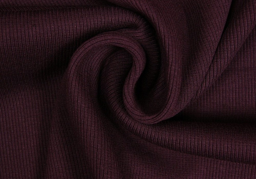 Boordstof tricot rib bordeaux smal