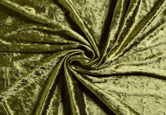 Velours de Panne Stof Olijf Groen
