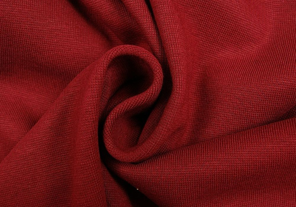 Boordstof tricot bordeaux smal