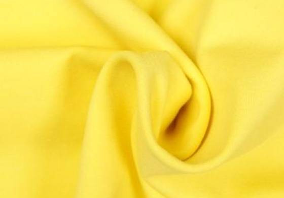 Uni tricot katoen geel