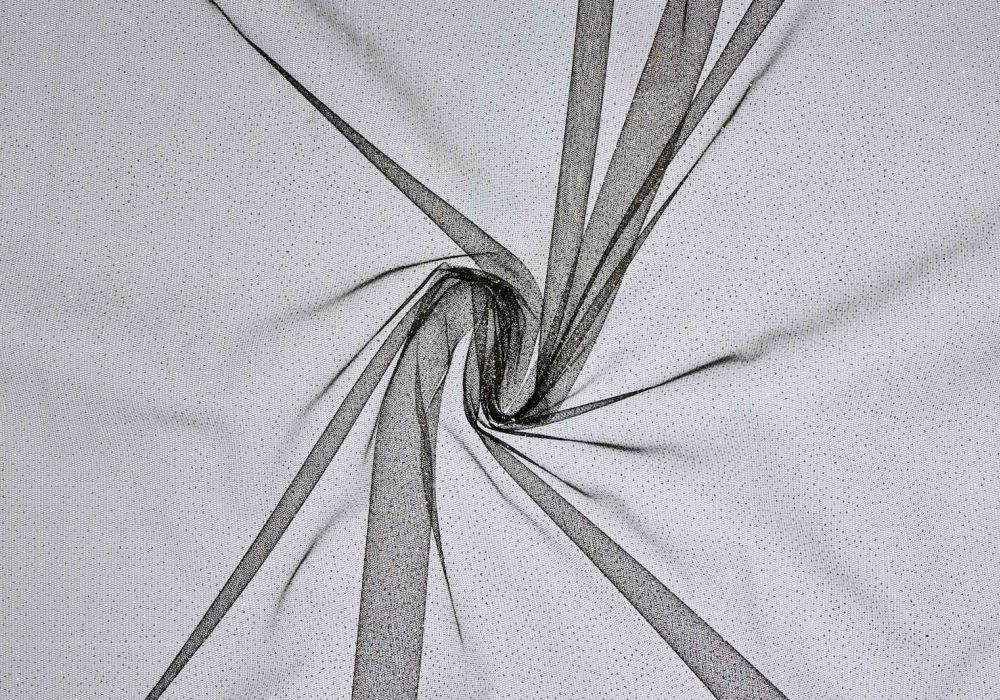 zwarte tule met glitter en goud